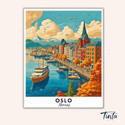 Oslo - Travel Poster paint by numbers kit