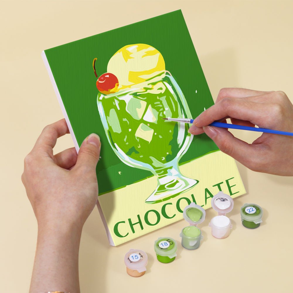 Chocolate Treats - Mini Paint by Numbers Kit (6 Pieces) paint by numbers kit