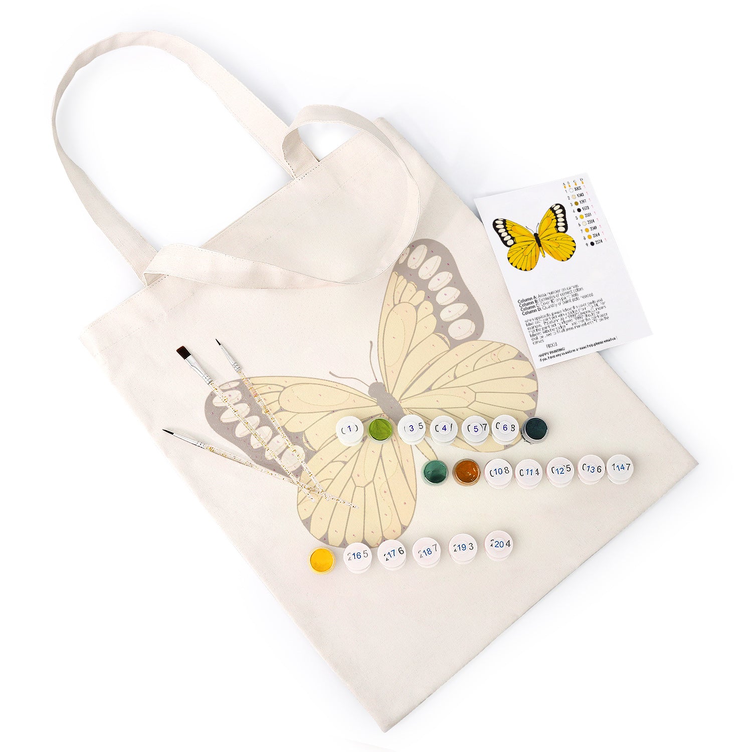 Sunrise Butterfly Carry Bag paint by numbers kit