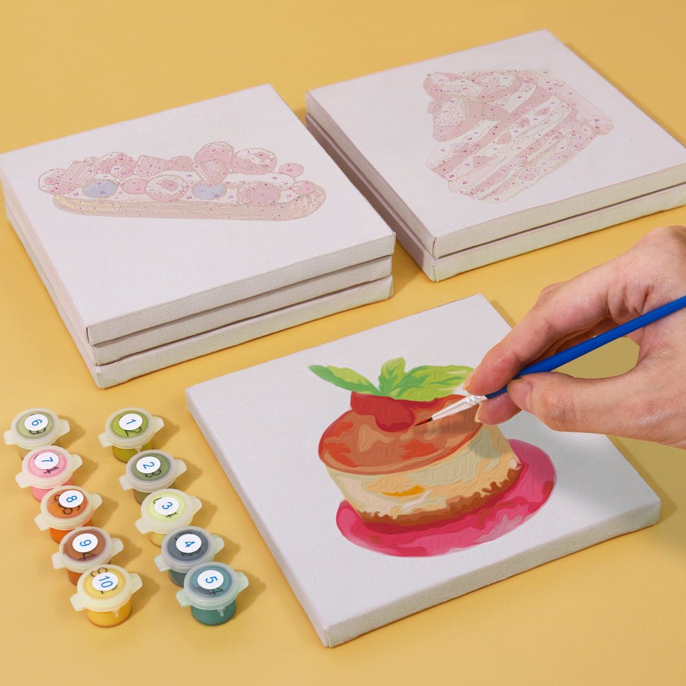 Sweet Treat Delights - Mini Paint by Numbers Kit (6 Pieces)