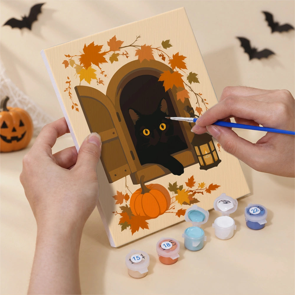 Cozy Halloween Harvest - Mini Paint by Numbers (6 Pieces)