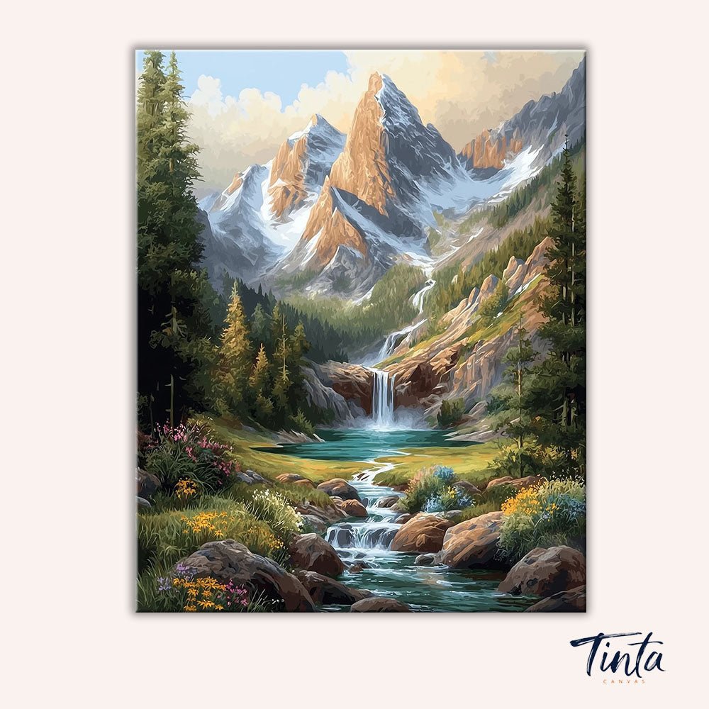 Majestic Peaks paint by numbers kit