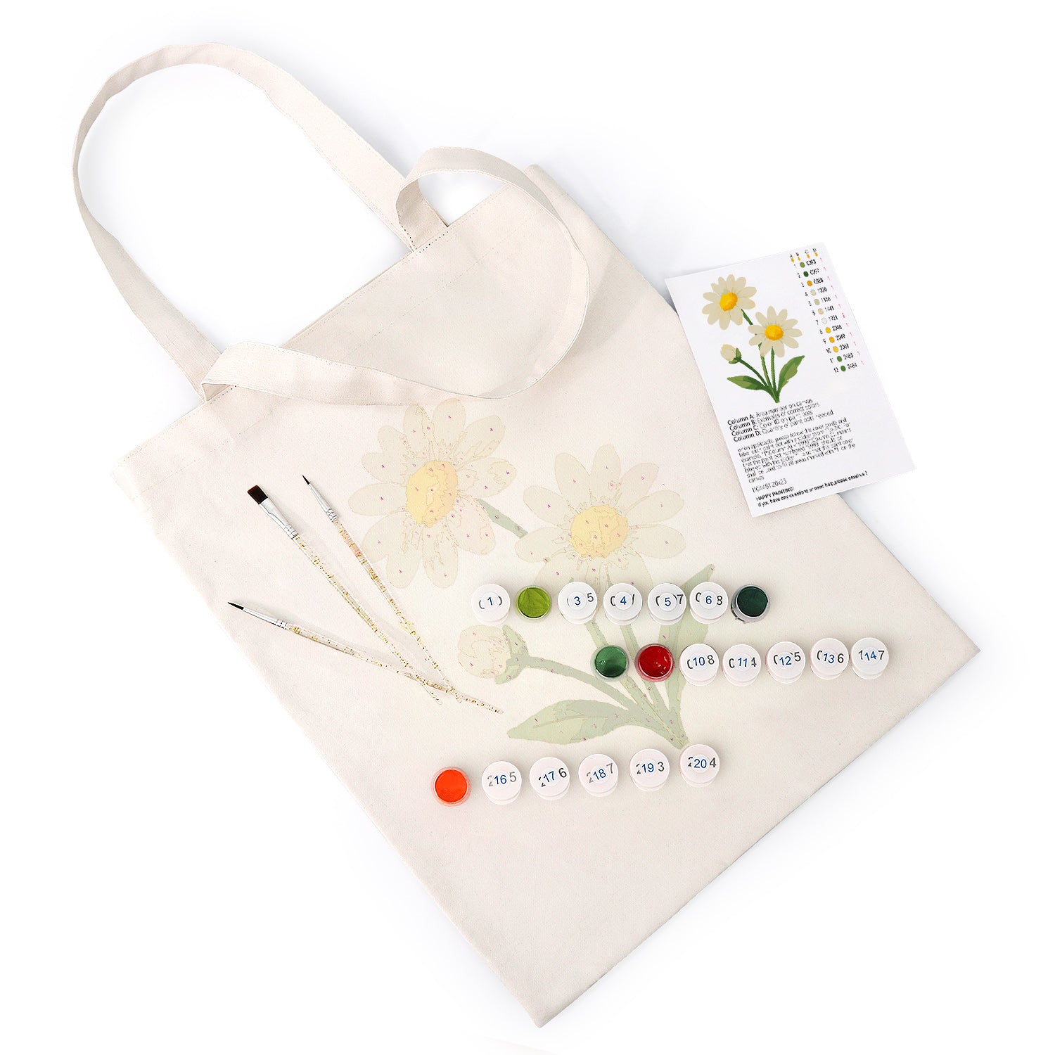 Daisy Day Carry Bag paint by numbers kit
