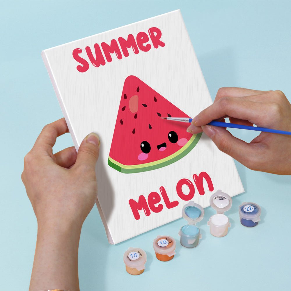 Hello Summer Melon - Mini Paint by Numbers Kit (6 Pieces) paint by numbers kit