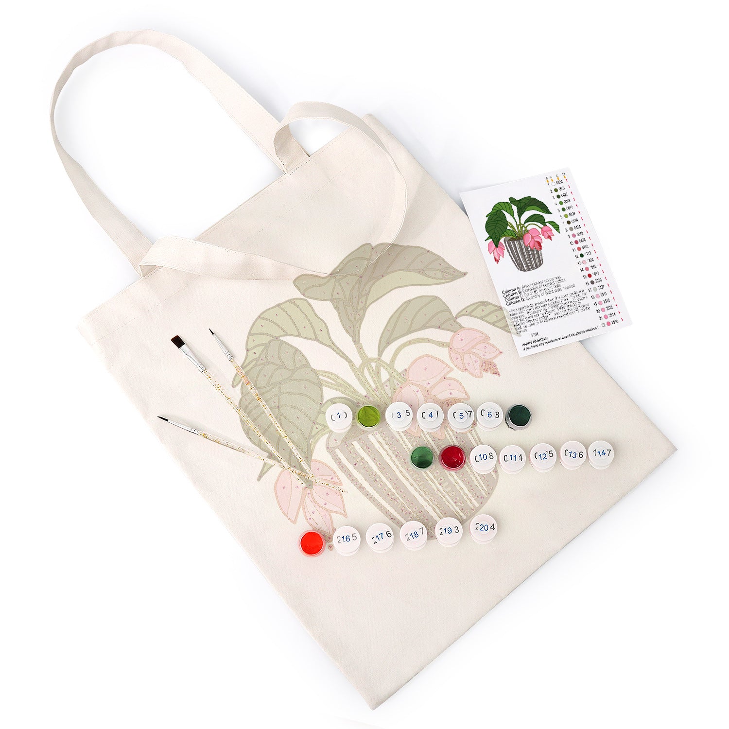 Blush Bloom Carry Bag paint by numbers kit