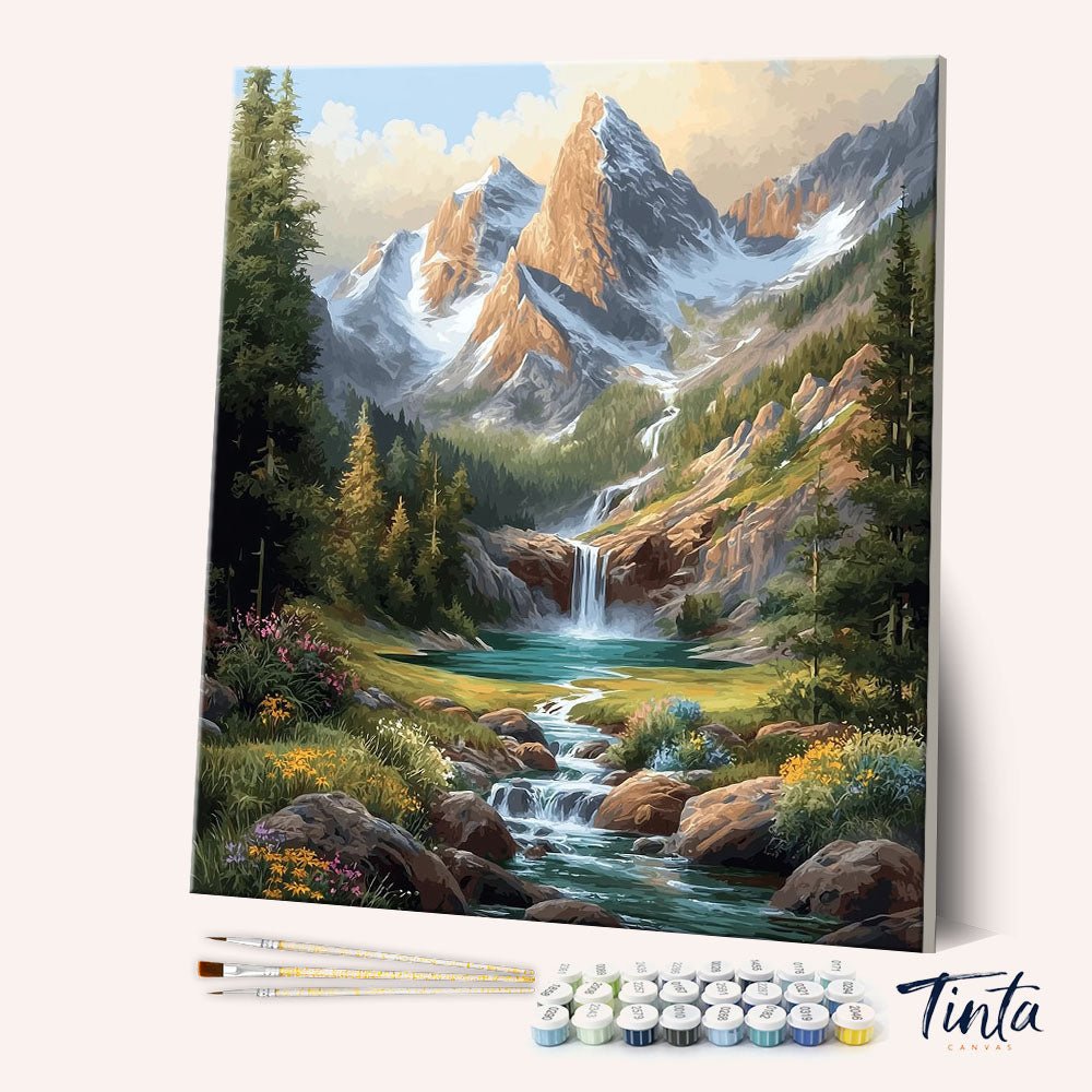 Majestic Peaks paint by numbers kit
