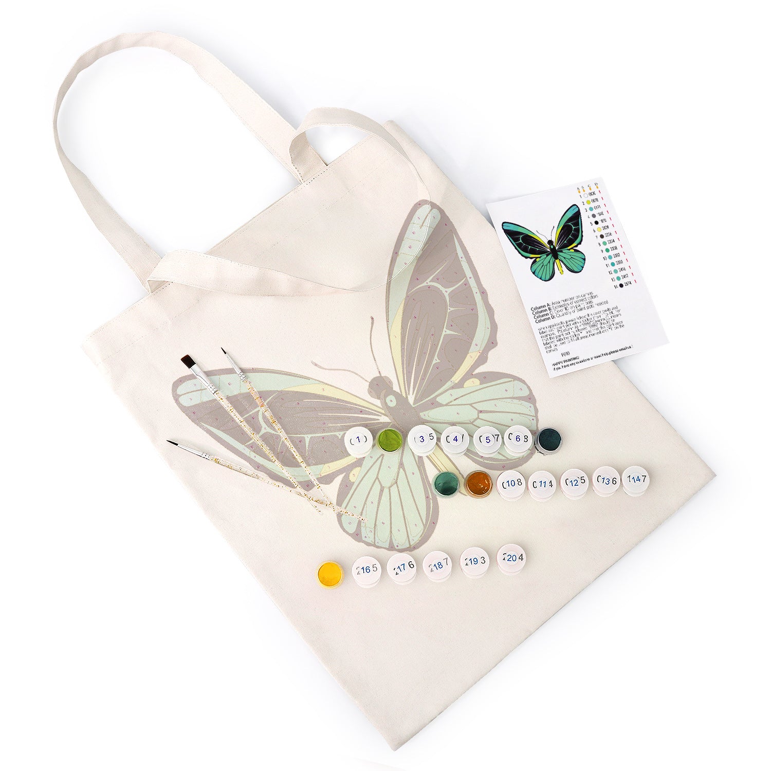 Emerald Wing Carry Bag paint by numbers kit