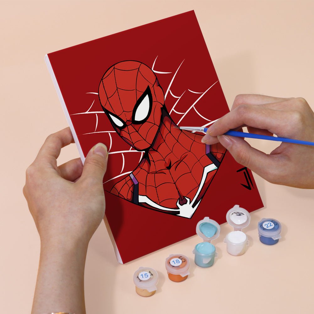 Spider Hero Minis - Mini Paint by Numbers Kit (6 Pieces) paint by numbers kit
