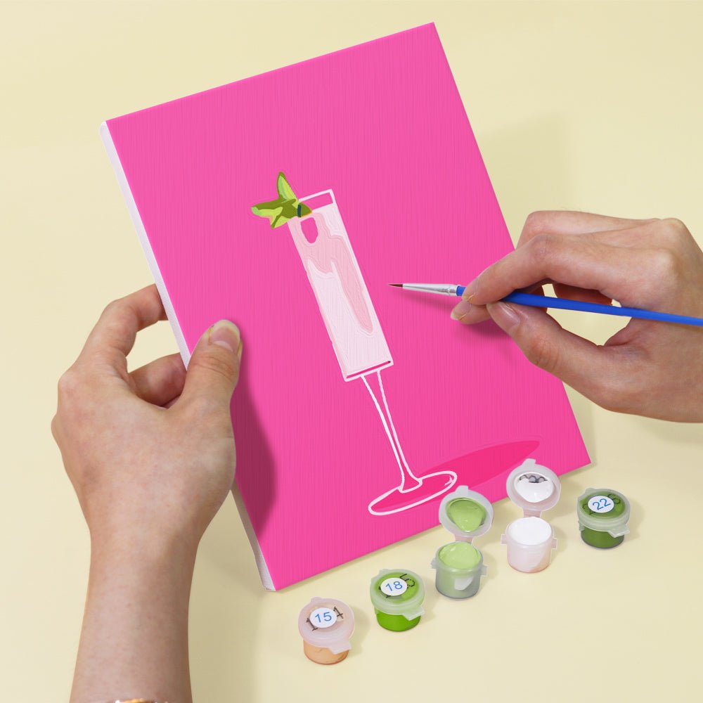 Velvet Cocktail Evenings - Mini Paint by Numbers Kit (6 Pieces) paint by numbers kit
