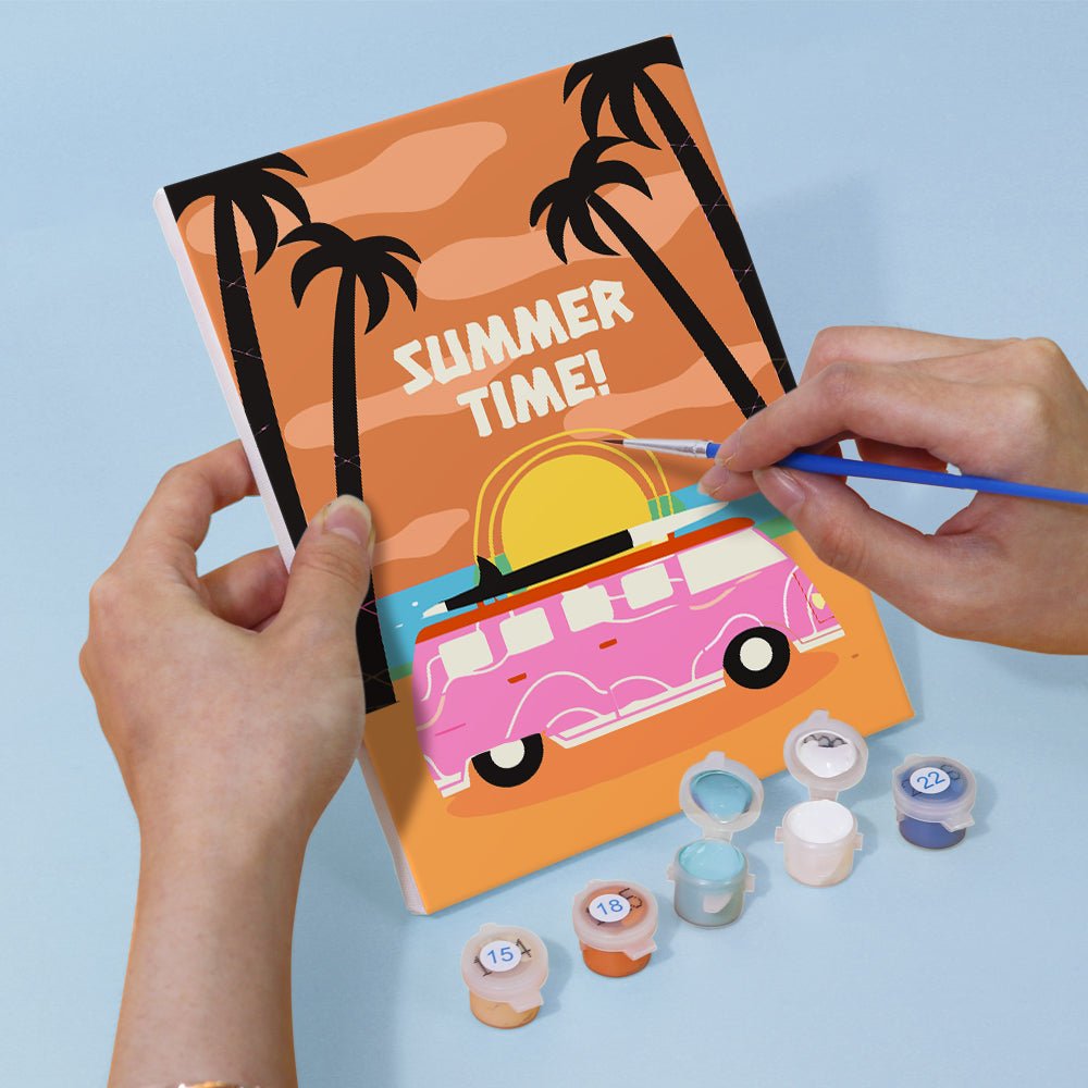 Endless Summer Escape - Mini Paint by Numbers Kit (6 Pieces) paint by numbers kit