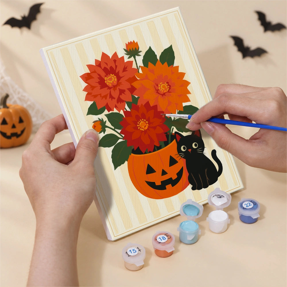 Vintage Halloween Blooms - Mini Paint by Numbers (6 Pieces)