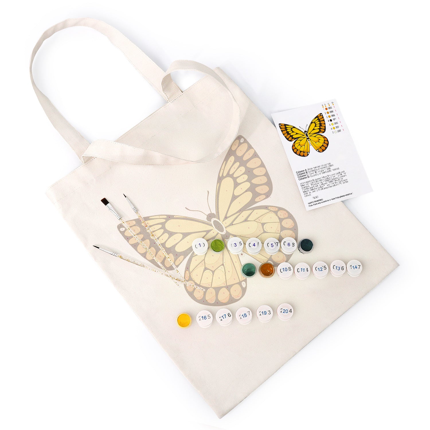 Monarch Butterfly Carry Bag paint by numbers kit