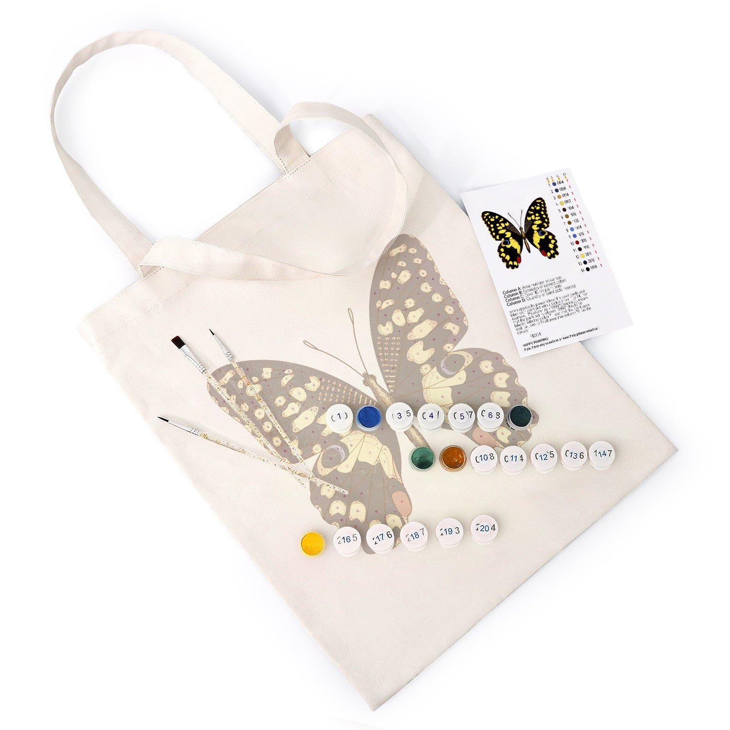 Midnight Butterfly Carry Bag paint by numbers kit