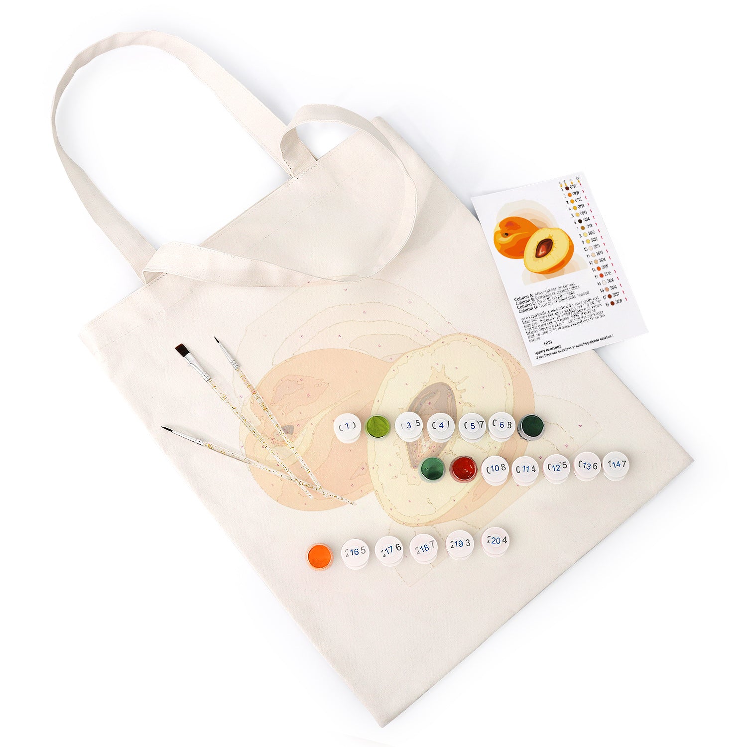 Apricot Glow Carry Bag paint by numbers kit