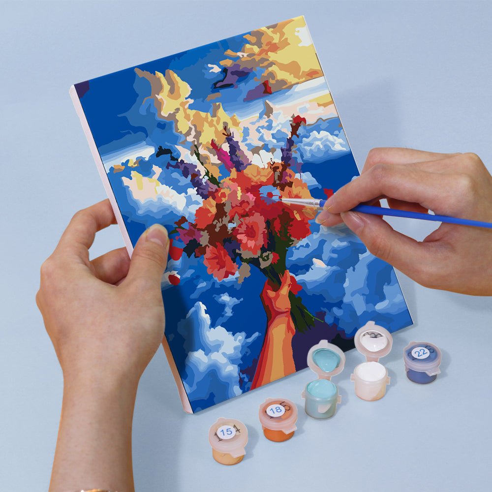 Held in Bloom - Mini Paint by Numbers Kit (6 Pieces) paint by numbers kit