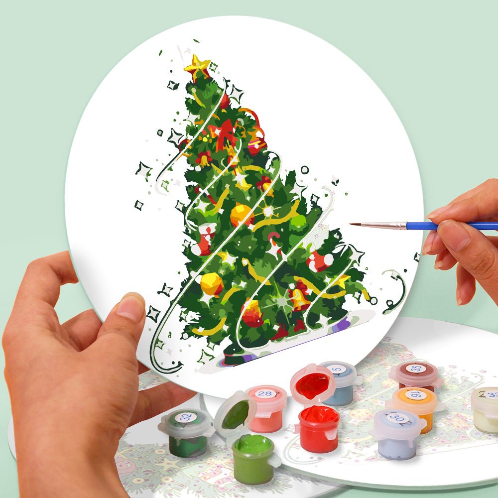 Evergreen Celebration (4 Pieces) paint by numbers kit