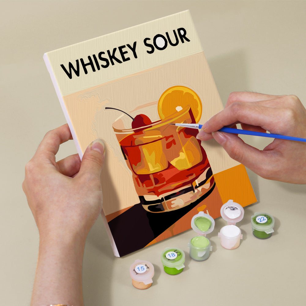 Midnight Mixology - Mini Paint by Numbers Kit (6 Pieces) paint by numbers kit