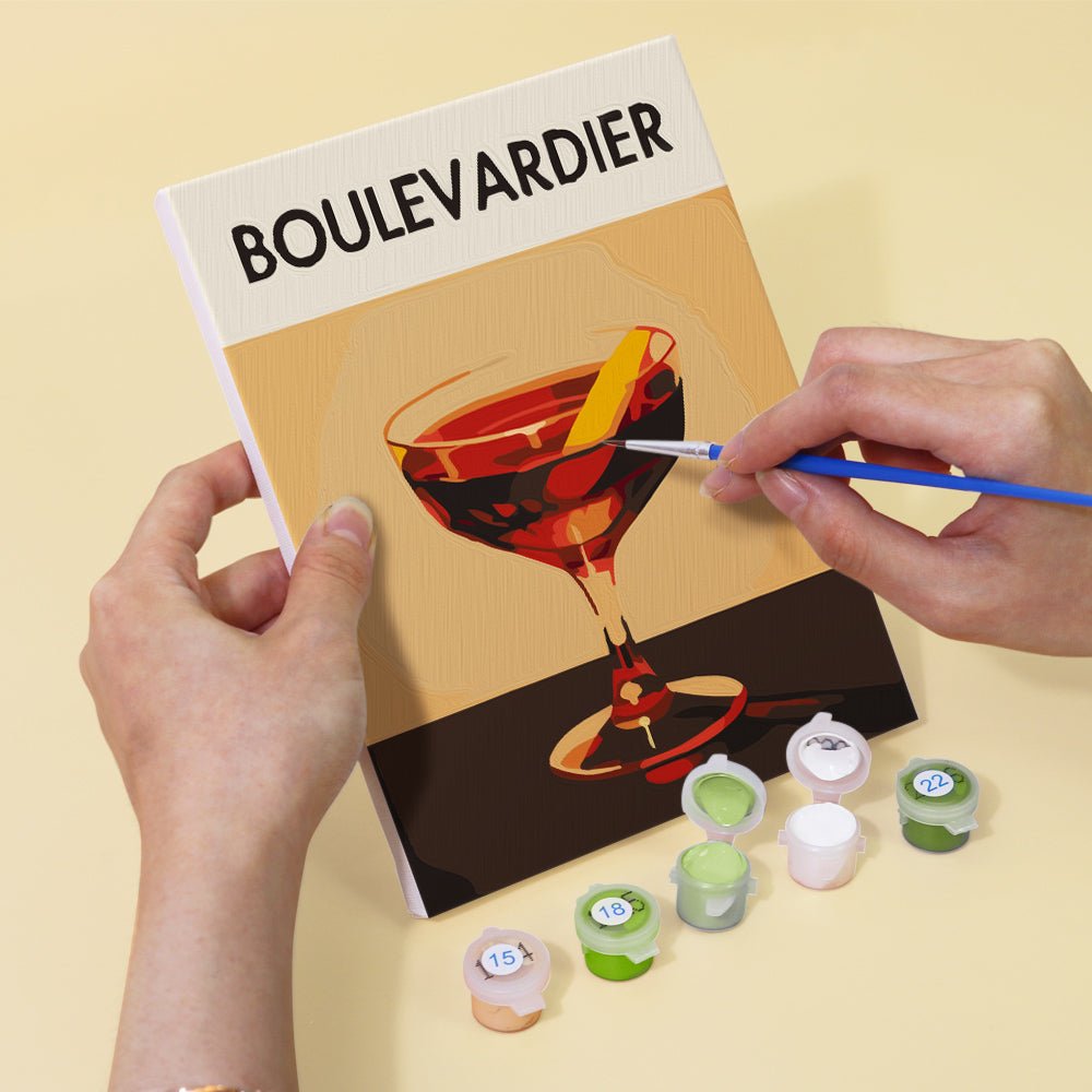 Sip & Paint Cocktails - Mini Paint by Numbers Kit (6 Pieces) paint by numbers kit