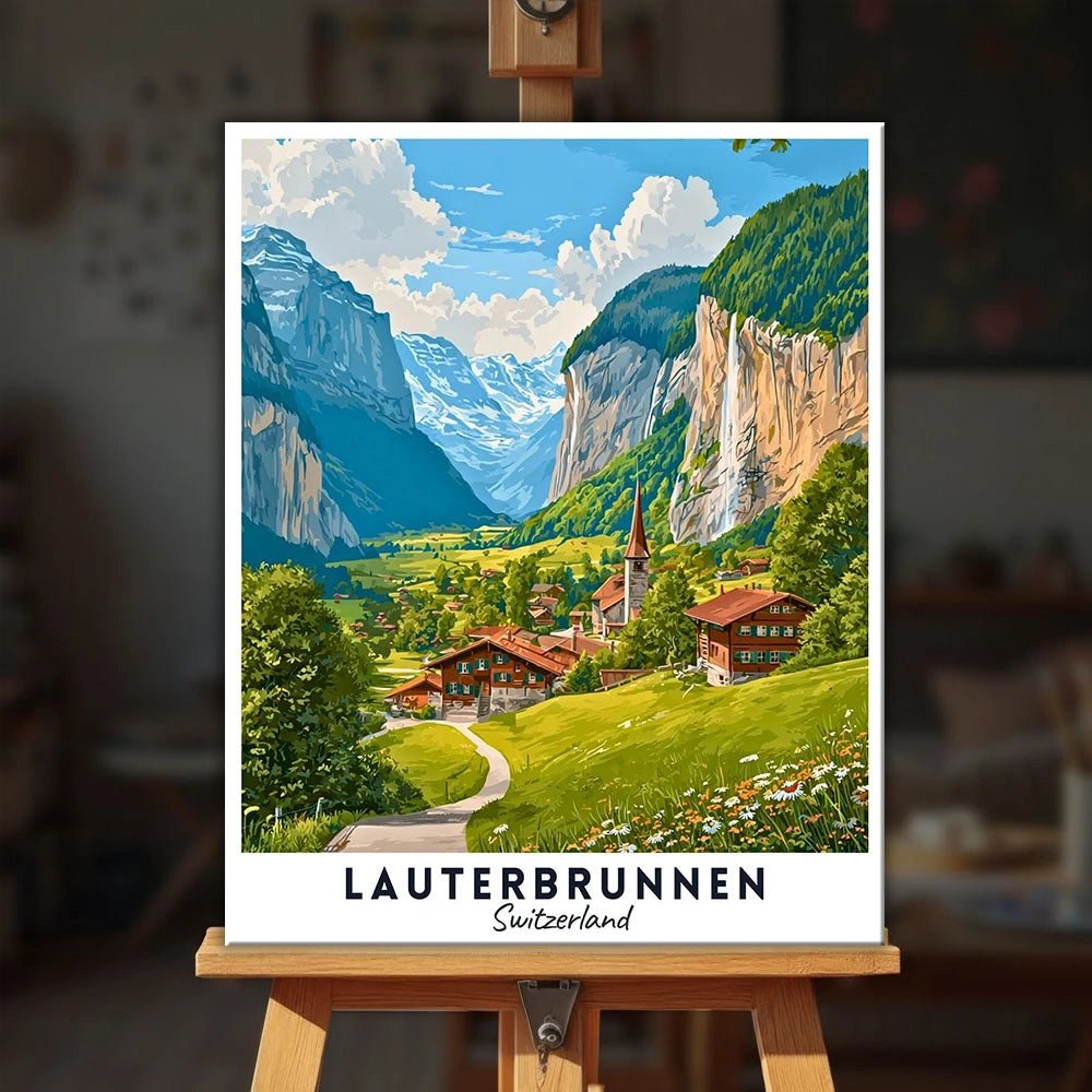Lauterbrunnen - Póster de viaje