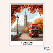 London - Travel Poster paint by numbers kit