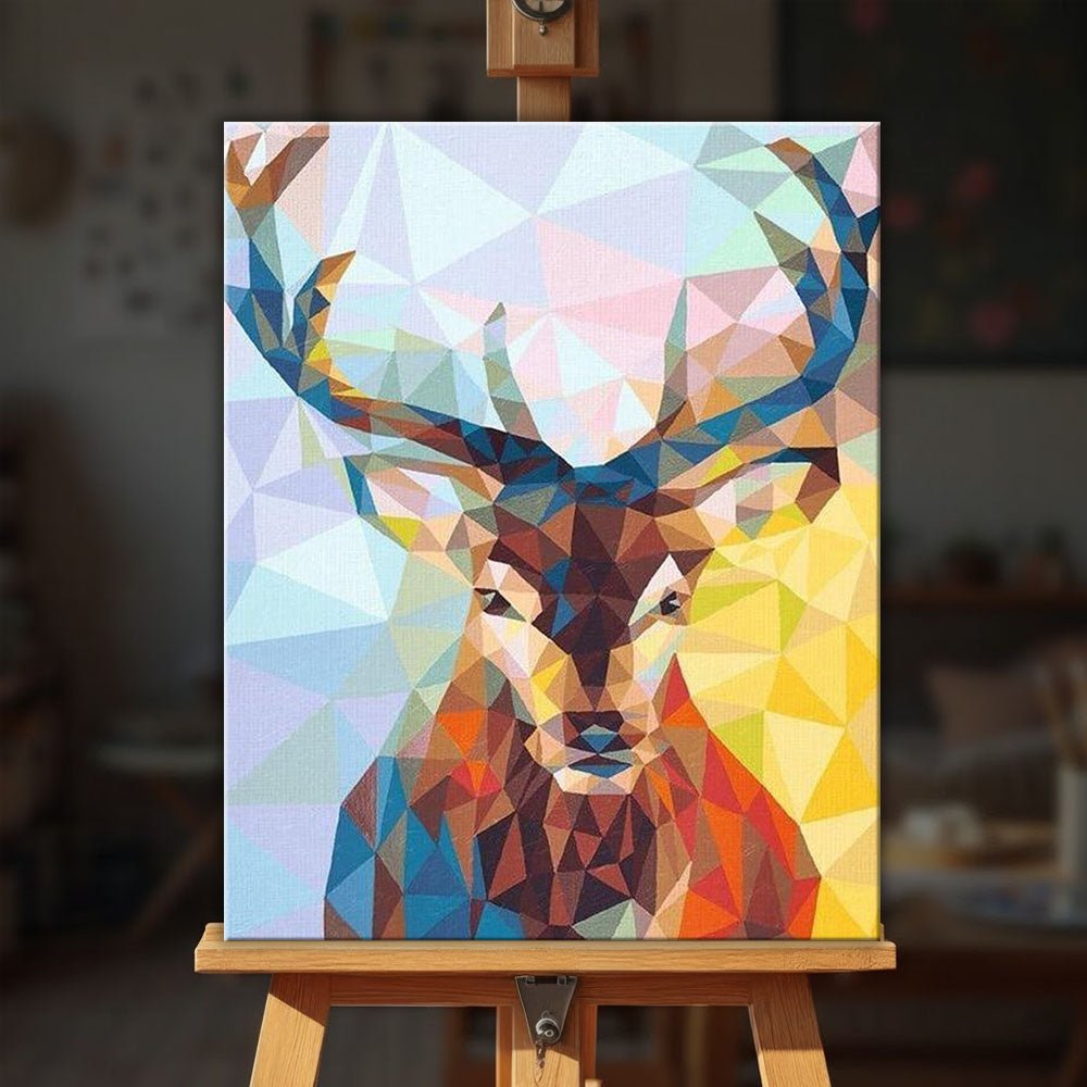Abstract Deer paint by numbers kit