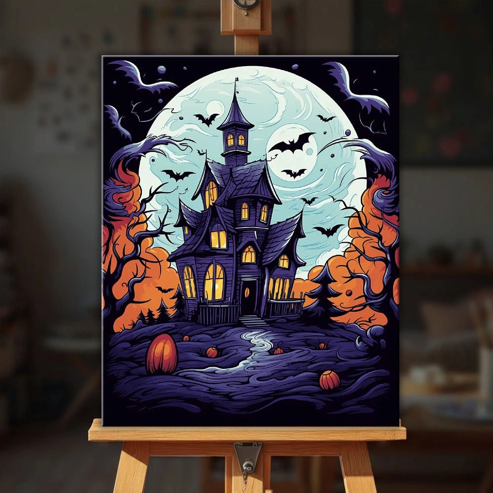 Mansión iluminada por la luna