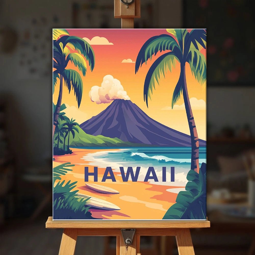 Horizonte de palmeras de Hawái