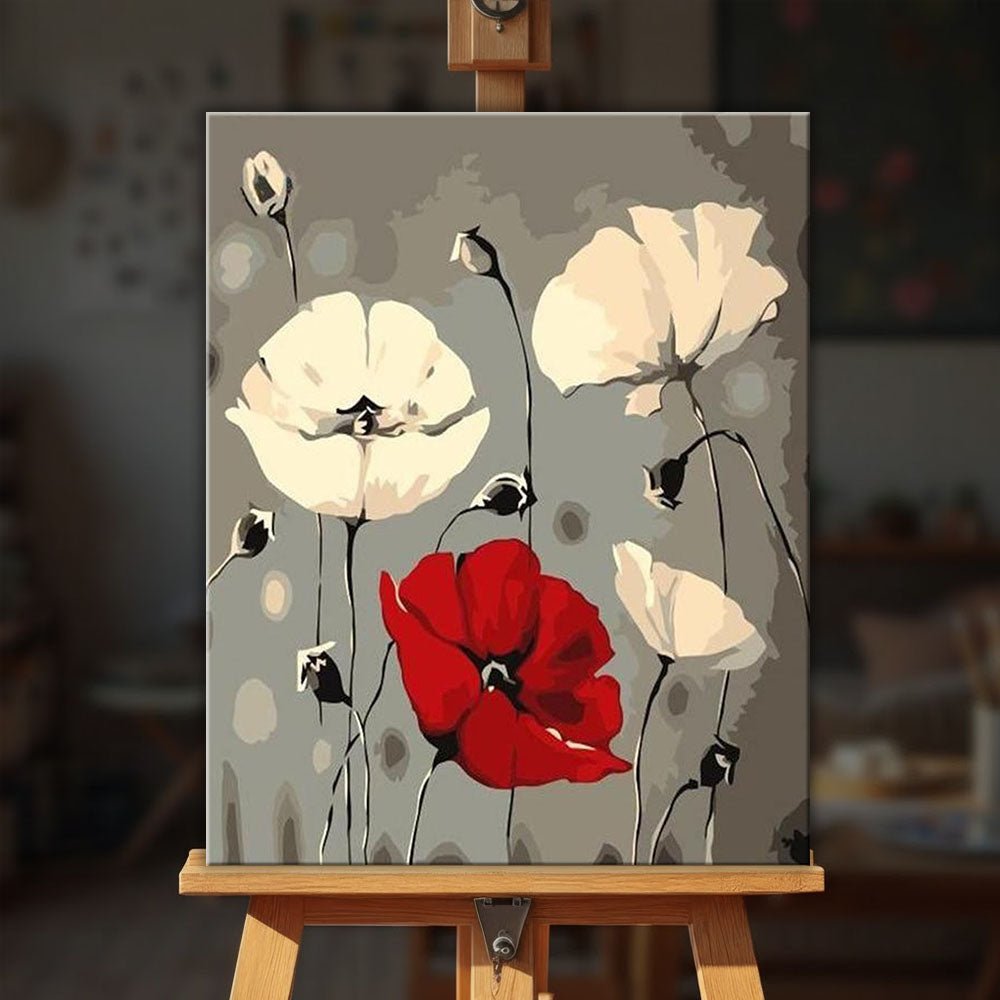 Abstract Flowers paint by numbers kit