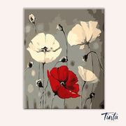 Abstract Flowers paint by numbers kit