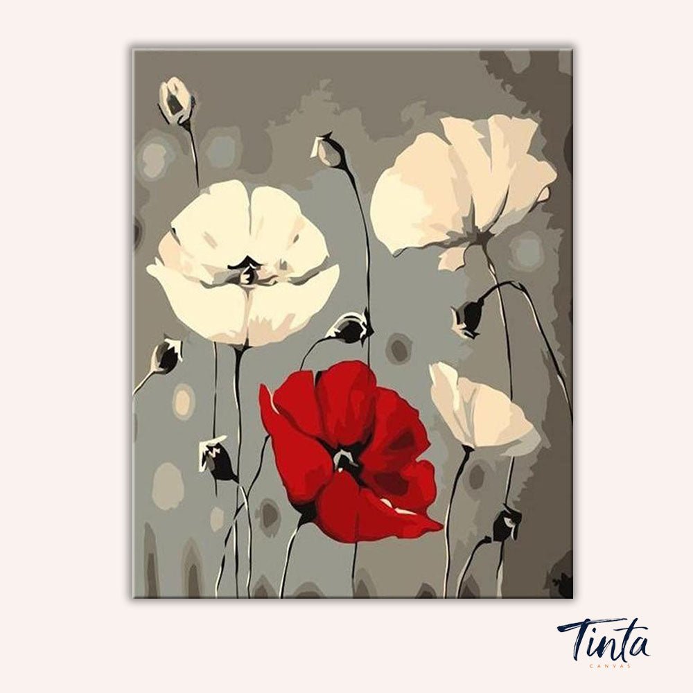 Abstract Flowers paint by numbers kit