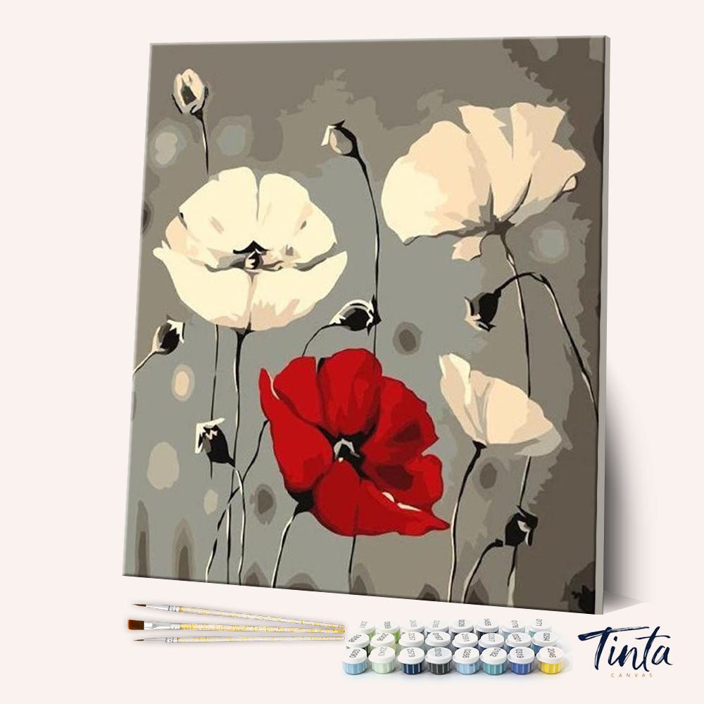 Abstract Flowers paint by numbers kit