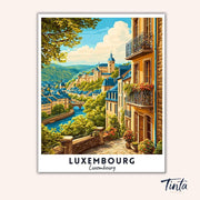 Luxembourg - Travel Poster paint by numbers kit