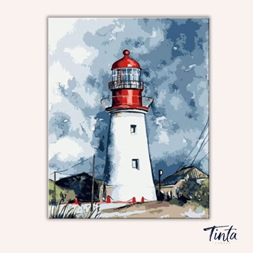 Abstract Lighthouse paint by numbers kit