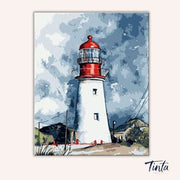 Abstract Lighthouse paint by numbers kit