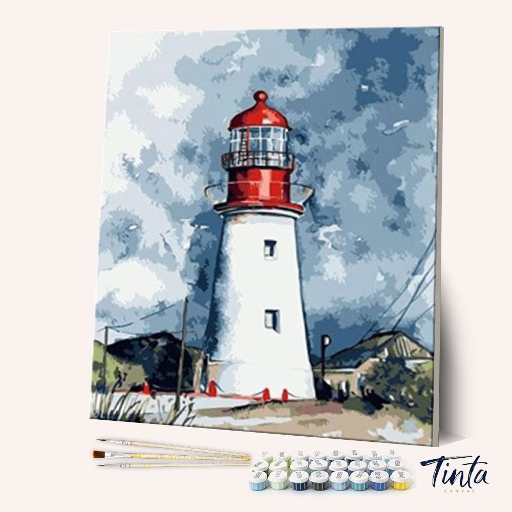Abstract Lighthouse paint by numbers kit