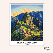 Machu Picchu - Travel Poster paint by numbers kit