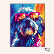 City Shades Pup paint by numbers kit