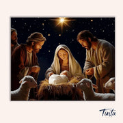 Holy Nativity paint by numbers kit