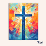 Radiant Cross paint by numbers kit