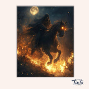 Midnight Flame Rider paint by numbers kit