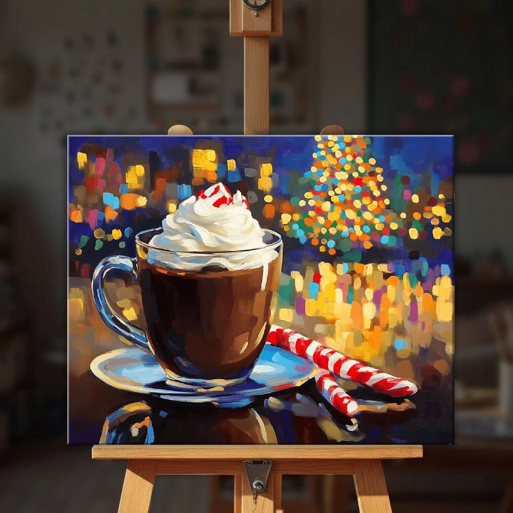 Noche de cacao con luz de la ciudad