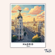 Madrid - Travel Poster paint by numbers kit