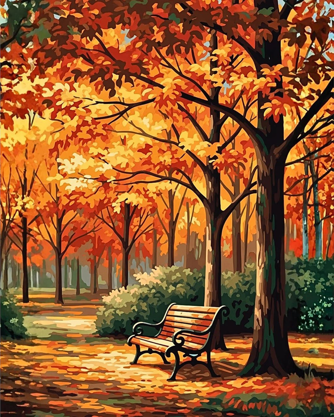 Autumn Reverie paint by numbers kit