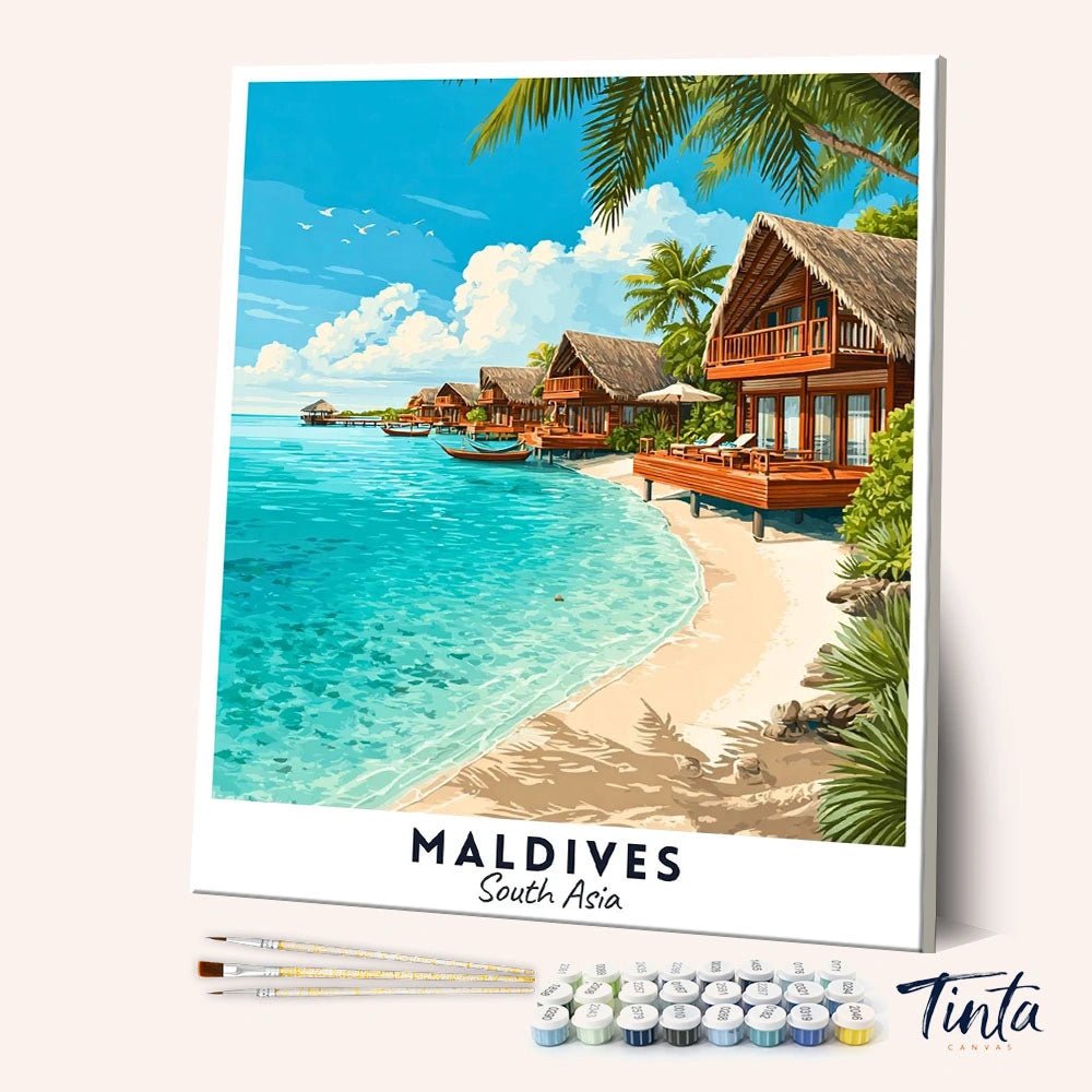 Maldivas - Póster de viaje