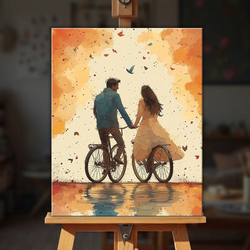 Romantic Autumnal Ride paint by numbers kit