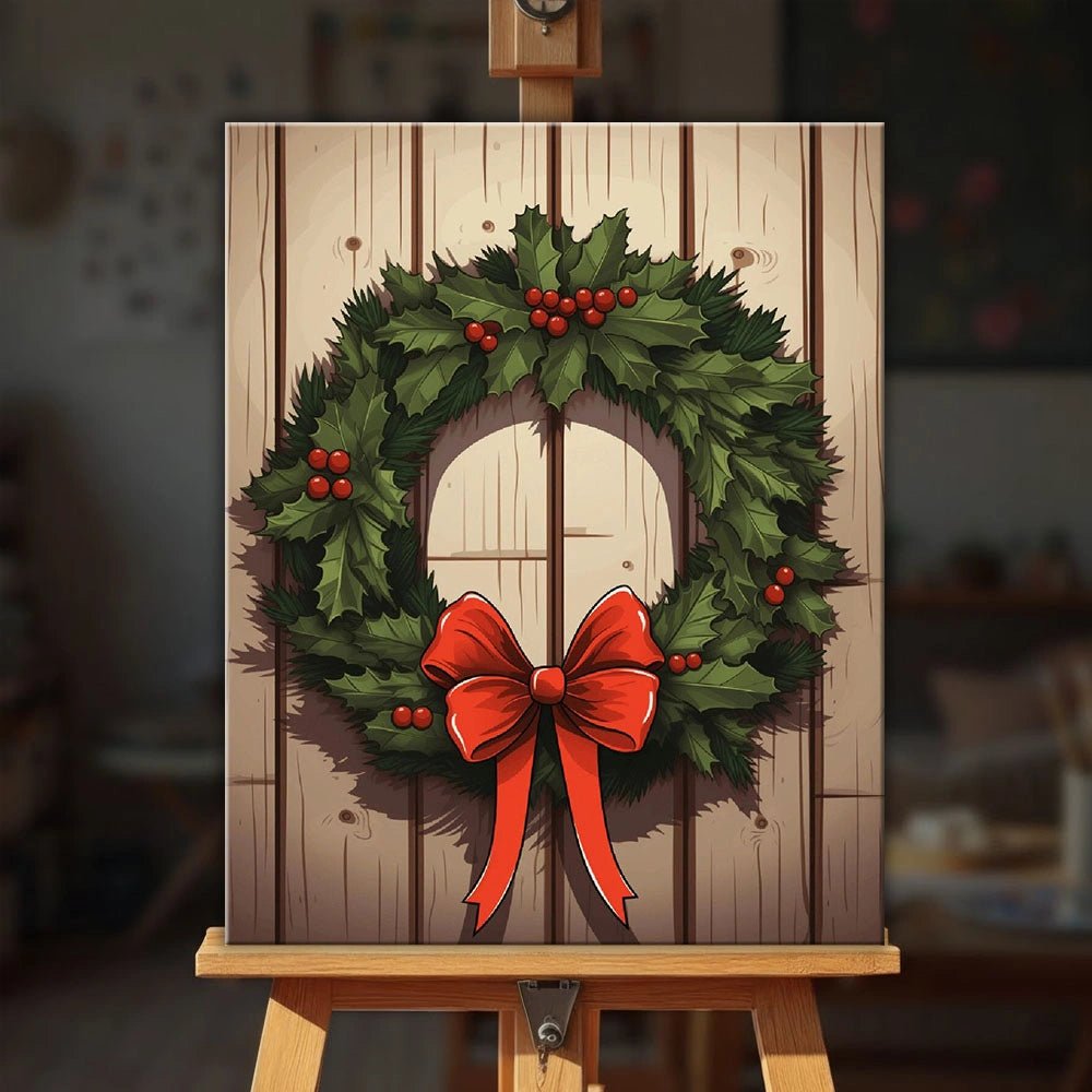 Christmas Wreath paint by numbers kit
