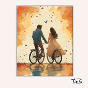 Romantic Autumnal Ride paint by numbers kit