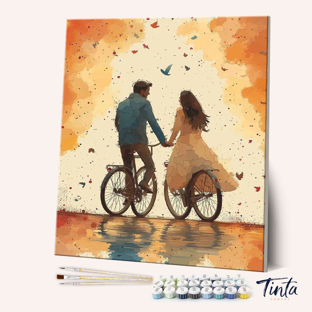 Romantic Autumnal Ride paint by numbers kit