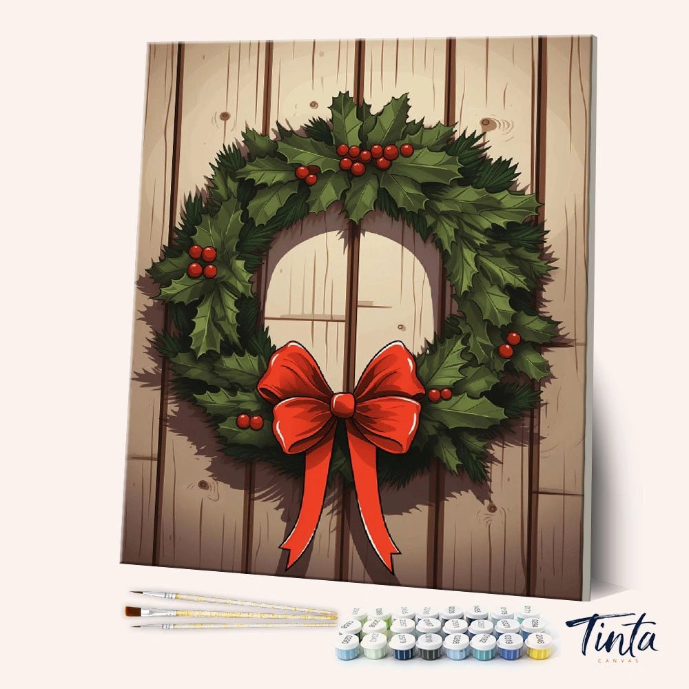 Christmas Wreath paint by numbers kit