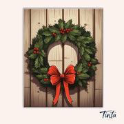 Christmas Wreath paint by numbers kit
